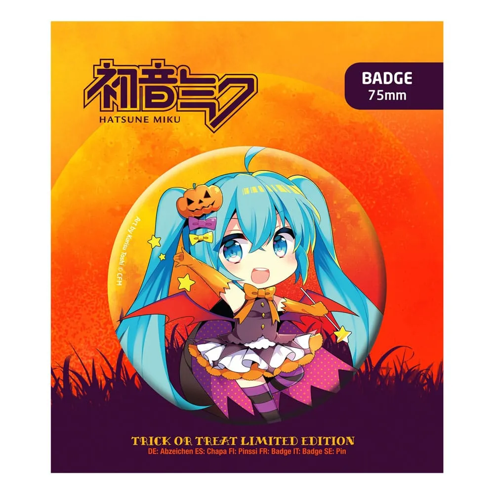Hatsune Miku Pin Badge Halloween Limited Edition Hatsune Miku - 75mm